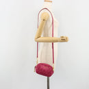 Miu Miu Matelasse Shoulder Bag Leather Pink Gold Auth 190334A-21