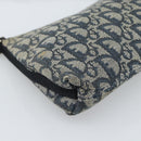 Christian Dior Trotter Canvas Accessory Pouch Navy Silver Auth 190335A-16