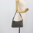 Christian Dior Trotter Canvas Accessory Pouch Navy Silver Auth 190335A-21