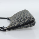 Christian Dior Trotter Canvas Accessory Pouch Navy Silver Auth 190335A-3