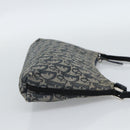 Christian Dior Trotter Canvas Accessory Pouch Navy Silver Auth 190335A-4