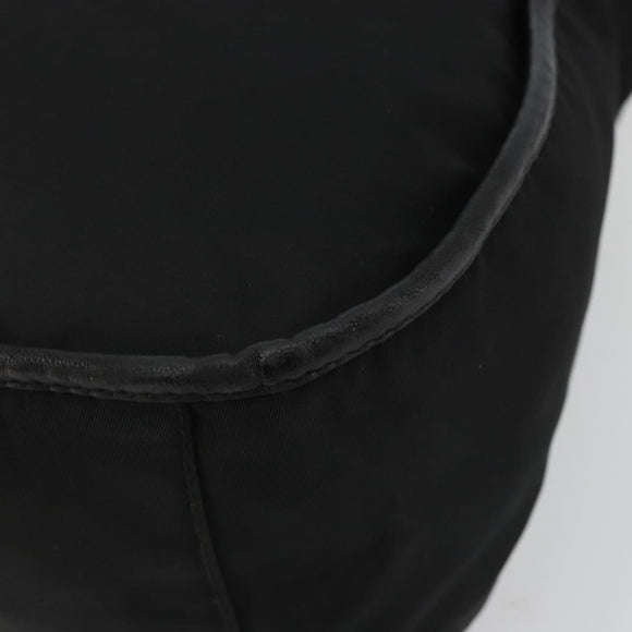 PRADA Shoulder Bag Nylon Black Silver Auth 190337A