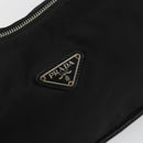PRADA Shoulder Bag Nylon Black Silver Auth 190337A-18
