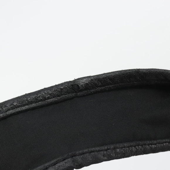 PRADA Shoulder Bag Nylon Black Silver Auth 190337A