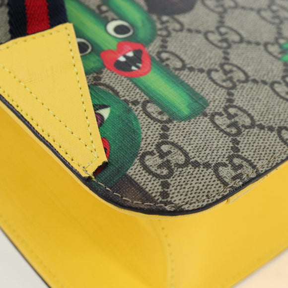 GUCCI GG Supreme Children's Sherry Line Backpack PVC Beige 410791 Auth 190338SAM