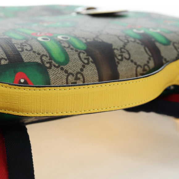 GUCCI GG Supreme Children's Sherry Line Backpack PVC Beige 410791 Auth 190338SAM