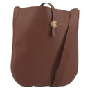 BURBERRY Shoulder Bag Leather Brown Gold Auth 190339A-1