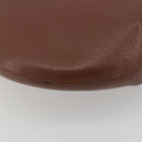 BURBERRY Shoulder Bag Leather Brown Gold Auth 190339A-14