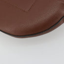 BURBERRY Shoulder Bag Leather Brown Gold Auth 190339A-16