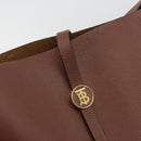 BURBERRY Shoulder Bag Leather Brown Gold Auth 190339A-10