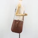 BURBERRY Shoulder Bag Leather Brown Gold Auth 190339A-20