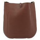 BURBERRY Shoulder Bag Leather Brown Gold Auth 190339A-2