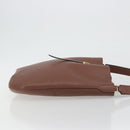 BURBERRY Shoulder Bag Leather Brown Gold Auth 190339A-3