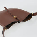 BURBERRY Shoulder Bag Leather Brown Gold Auth 190339A-6