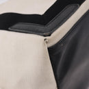 BALENCIAGA Navy Cabas M Tote Bag Canvas Leather Ivory Silver 339933 Auth 190340-12