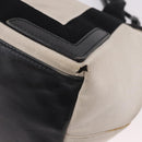 BALENCIAGA Navy Cabas M Tote Bag Canvas Leather Ivory Silver 339933 Auth 190340-13