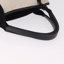 BALENCIAGA Navy Cabas M Tote Bag Canvas Leather Ivory Silver 339933 Auth 190340-7