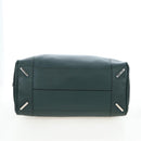 LOEWE Amazona 44 Boston Bag Leather Green Silver Auth 190342V-5