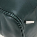 LOEWE Amazona 44 Boston Bag Leather Green Silver Auth 190342V-9