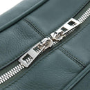 LOEWE Amazona 44 Boston Bag Leather Green Silver Auth 190342V-19