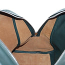 LOEWE Amazona 44 Boston Bag Leather Green Silver Auth 190342V-21