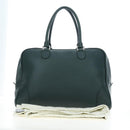 LOEWE Amazona 44 Boston Bag Leather Green Silver Auth 190342V-12