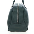 LOEWE Amazona 44 Boston Bag Leather Green Silver Auth 190342V-4