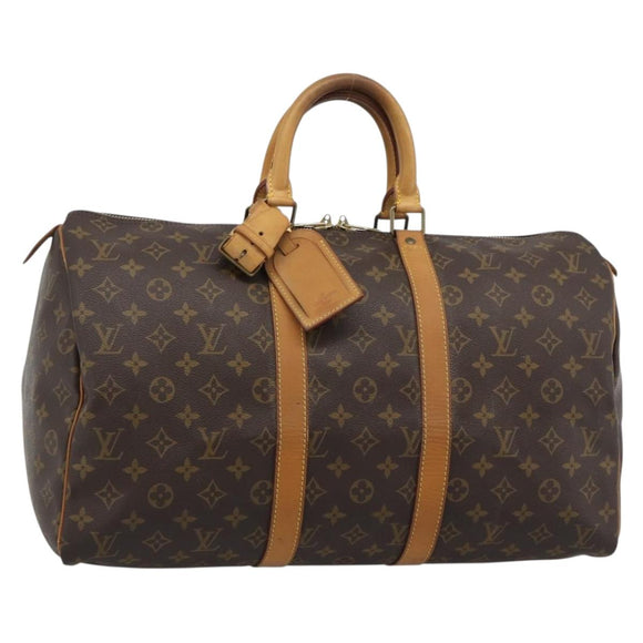 LOUIS VUITTON Monogram Keepall 45 Boston Bag M41428 LV Auth 190343A