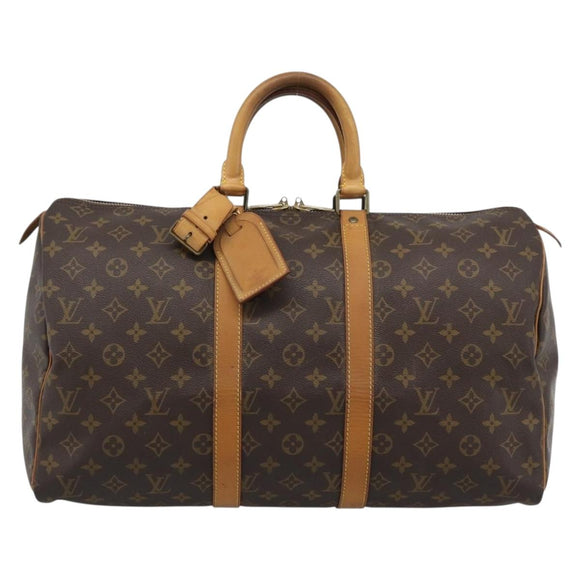 LOUIS VUITTON Monogram Keepall 45 Boston Bag M41428 LV Auth 190343A