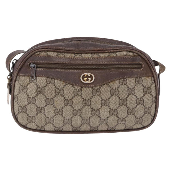 GUCCI GG Supreme Shoulder Bag PVC Beige Gold 001 067 1283 Auth 190345