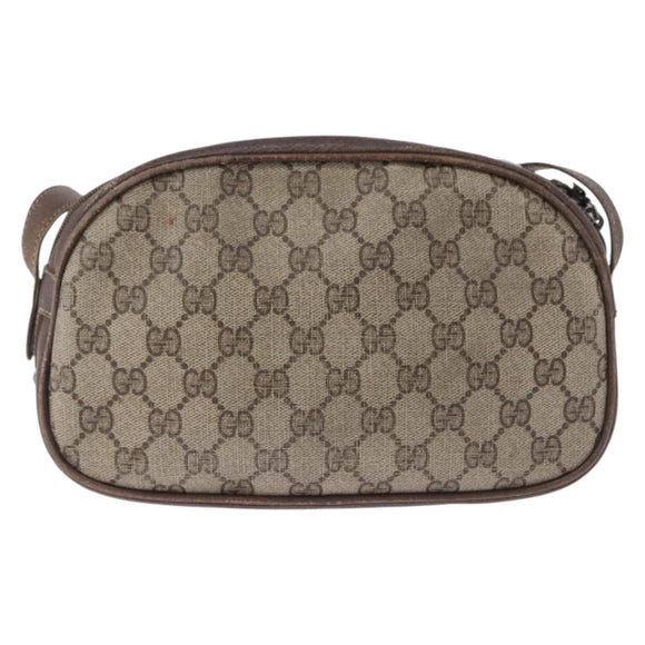 GUCCI GG Supreme Shoulder Bag PVC Beige Gold 001 067 1283 Auth 190345