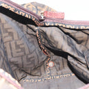 FENDI Zucca Canvas Hand Bag Black Brown Auth 190346-19