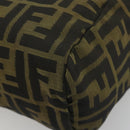 FENDI Zucca Canvas Hand Bag Black Brown Auth 190347-9