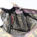 FENDI Zucca Canvas Hand Bag Black Brown Auth 190347-18