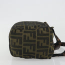 FENDI Zucca Canvas Hand Bag Black Brown Auth 190347-3