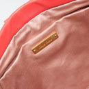 Miu Miu Matelasse Shoulder Bag Leather Red Gold Auth 190348A-15