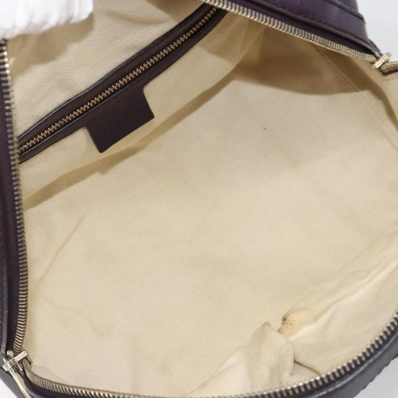 GUCCI GG Canvas Guccissima Boston Bag Leather Purple Gold 269876 Auth 190349A