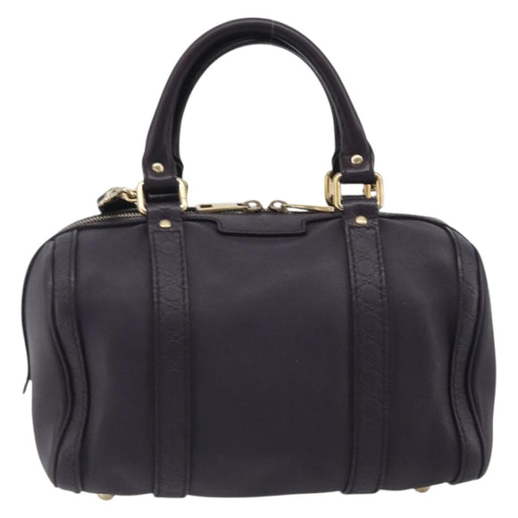 GUCCI GG Canvas Guccissima Boston Bag Leather Purple Gold 269876 Auth 190349A
