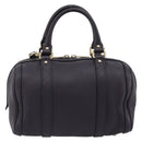 GUCCI GG Canvas Guccissima Boston Bag Leather Purple Gold 269876 Auth 190349A-2