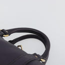 GUCCI GG Canvas Guccissima Boston Bag Leather Purple Gold 269876 Auth 190349A-14