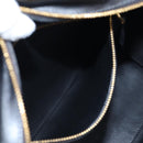 PRADA Shoulder Bag Leather Black Gold Auth 190350V-26