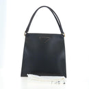 PRADA Shoulder Bag Leather Black Gold Auth 190350V-12