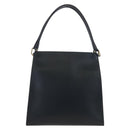 PRADA Shoulder Bag Leather Black Gold Auth 190350V-2
