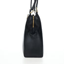 PRADA Shoulder Bag Leather Black Gold Auth 190350V-4