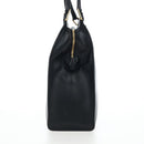 PRADA Shoulder Bag Leather Black Gold Auth 190350V-5