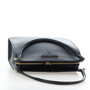 PRADA Shoulder Bag Leather Black Gold Auth 190350V-7