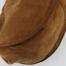 LOEWE Shoulder Bag Suede Brown Gold Auth 190351A-16