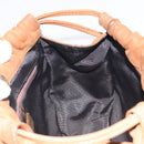 LOEWE Shoulder Bag Suede Brown Gold Auth 190351A-17