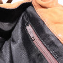 LOEWE Shoulder Bag Suede Brown Gold Auth 190351A-19
