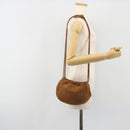 LOEWE Shoulder Bag Suede Brown Gold Auth 190351A-20